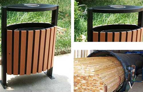 發(fā)貨廣州從化區(qū)，再獲好評的鋼木垃圾桶廠家