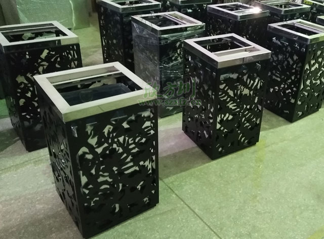 金屬鏤空?qǐng)D案戶(hù)外垃圾桶廠家生產(chǎn)圖